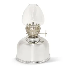 【新品】 CAMPGEEKS オイルランタン ミニ灯油ランプ ビンテージ灯油ランプ パラフィンオイルランプ キャンプ・アウトドア自宅用 幅88mm×高さ130mm (シルバー) 1のサムネイル