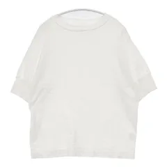 homspun ドルマンスリーブ 222-6317 40/2天竺 ハイネック半袖 PO コットン 半袖Ｔシャツ カットソー ホワイト レディース ホームスパン【中古】6-0613S∞のサムネイル