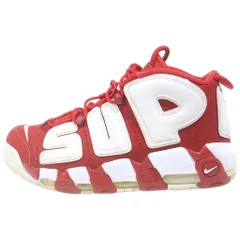 SUPREME (シュプリーム) ×SUPREME AIR MORE UPTEMPO シュプリーム エアモアアップテンポ ハイカットスニーカー レッド/ホワイト US10.5/28.5cm 902290-600のサムネイル