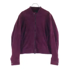 EMMETI (エンメティ) JURI ゴートスウェード スタンドカラー ライダースジャケット パープルのサムネイル
