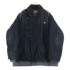 adidas (アディダス) New Year Pad Jacket ニューイヤー サイドライン中綿ジップアップデニムジャケット ブラック -のサムネイル