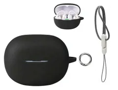 SHOKZ OpenDots Air ケース シリコン製 カバー カラビナ付き 保護ケース 収納ケース 耐衝撃 軽量 ソフトケース 傷防止 落下防止 ワイヤレスイヤホンケース 持ち運び便利 旅行 通勤 通学 アクセサリー ショックス オープンドッツ エアのサムネイル