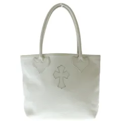 CHROME HEARTS (クロムハーツ) FS TOTE FSトート クロスパッチ付きレザートートバッグ ホワイトのサムネイル