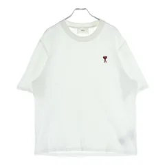 AMI Alexandre Mattiussi (アミアレクサンドルマテュッシ) T-Shirt ハートロゴ刺繍 半袖Tシャツ ホワイト BFUTS005.726 BFUTS005.726のサムネイル