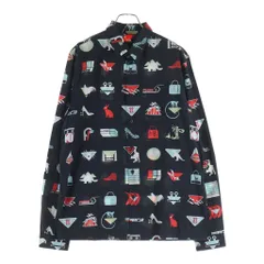 PRADA (プラダ) L/S Shirt 総柄長袖シャツ ブラック UCN123のサムネイル