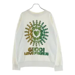 GUCCI (グッチ) Love Parade Cotton Sweatshirt スパンコール総柄 クルーネックスウェットトレーナー ホワイト 617964 XJEN5 617964 XJEN5のサムネイル