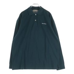Miu Miu ミュウミュウ コットンピケドッキングロゴ長袖ポロシャツ 