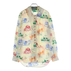 GUCCI (グッチ) ×Disney ディズニー ミッキー ミニー 総柄プリント 丸襟 シルク ロングスリーブ 長袖シャツ イエロー 609427のサムネイル