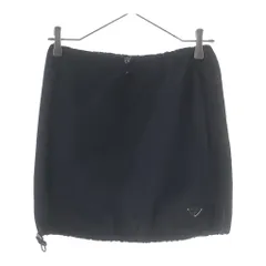 PRADA (プラダ) Re-Nylon トライアングルロゴ リナイロン ミニスカート ブラック 21Y004 レディースのサムネイル