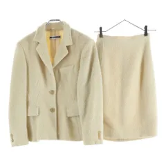 JIL SANDER (ジルサンダー) 90S VINTAGE ヴィンテージ アルパカウール セットアップスーツ シングルテーラードジャケット ミドルスカート レディース アイボリーのサムネイル