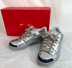 Dime × Reebok (28.5cm) スニーカー Club C Bulc 308497116 シルバー グリッター シューズ 黒 メンズ K6-147のサムネイル
