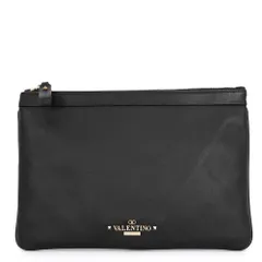 ヴァレンティノ・ガラヴァーニ クラッチバッグ ロゴ レザー IW9P0263VIT VALENTINO ポーチ 黒のサムネイル