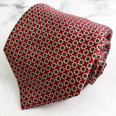 未使用に近い✨】ブリオーニ ネクタイ ワインレッド プリーツ 総柄