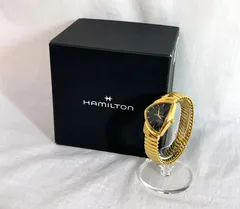 HAMILTON ハミルトン Ventura ベンチュラ H243010 黒 ゴールド メンズ 腕時計 レザー 革ベルト付属 K6-152のサムネイル