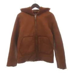 アベイシングエイプ A BATHING APE ムートンジャケット ブルゾン フーディ フルジップ シープスキン 茶 ブラウン Mのサムネイル