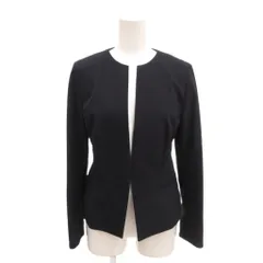 ミッシェルクラン MICHEL KLEIN 美品 ノーカラージャケット 上着 36 紺 ネイビー /IL ■ECG006のサムネイル
