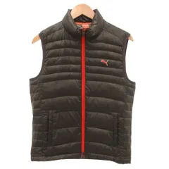 プーマ PUMA ダウンベスト ジャケット ロゴ M 茶 ブラウン /JS ■ECF006のサムネイル