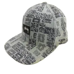 ステューシー STUSSY キャップ 総柄 ブルー ■GY28 ☆AA★のサムネイル