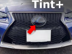 Tint+ 再利用できる エンブレム スモークフィルム (スモーク 20％) レクサスRC-F USC10 前期 rcfのサムネイル