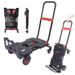 carp公式 折りたたみ式赤黒台車 袋付き - メルカリ