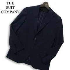 THE SUIT COMPANY スーツカンパニー 春夏★ ストレッチ 背抜き 洗える★テーラード ジャケット Sz.160cm-8Drop メンズ 紺のサムネイル