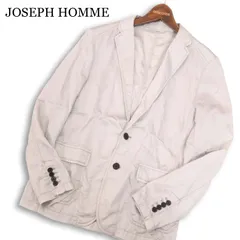 JOSEPH HOMME ジョセフ オム 春夏★ テンセル 背抜き アンコン ボーダー ブレザー テーラード ジャケット Sz.44 メンズ 灰のサムネイル