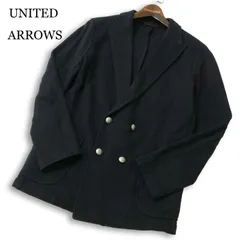 UNITED ARROWS ユナイテッドアローズ 春夏 麻 リネン混 金釦★ カット ダブル テーラード ジャケット 紺ブレ Sz.S メンズのサムネイル