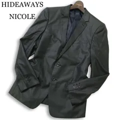 HIDEAWAYS NICOLE ハイダウェイ ニコル 春夏★ 背抜き スリム ストライプ テーラード ジャケット Sz.46 メンズ グレーのサムネイル