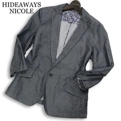 HIDEAWAYS NICOLE ハイダウェイ ニコル 春夏★ 7分袖 1B スリム テーラード ジャケット Sz.48 メンズのサムネイル