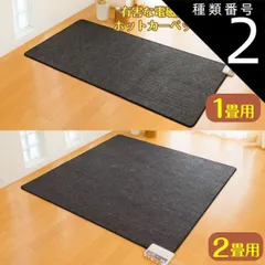 種類2：2畳用 ホットカーペット 1畳 2畳 電磁波99%カット 電気カーペット ZCB-20S ZCB-20S 絨毯 ラグ 省エネ 暖房 一人用暖房器具 ゼンケン 電気ホットカーペット 本体のみのサムネイル