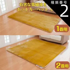 種類2：2畳用 ホットカーペット 1畳 2畳 カバー付き 電磁波99%カット 電気カーペット ZC-20S ZC-20S 絨毯 ラグ 省エネ 暖房 一人用暖房器具 ゼンケン 電気ホットカーペットのサムネイル