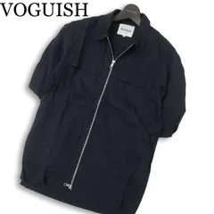 VOGUISH ヴォーギッシュ ルパート 春夏★ 麻 リネン 半袖 ジップアップ シャツ Sz.M メンズのサムネイル