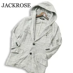 JACKROSE ジャックローズ 春夏★ 7分袖 フーディー メランジ テーラード ジャケット パーカー Sz.4 メンズ グレーのサムネイル