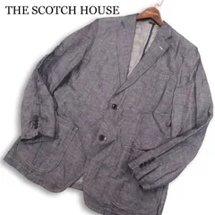 THE SCOTCH HOUSE スコッチハウス 春夏★ リネン シャンブレー アンコン テーラード ジャケット Sz.L メンズのサムネイル