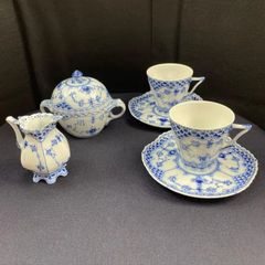 ♪美品♪ロイヤルコペンハーゲン　プリンセス　ブルー　スープカップ　3客 4 ♪美品♪ロイヤルコペンハーゲン プリンセス ブルー スープカップ 3客