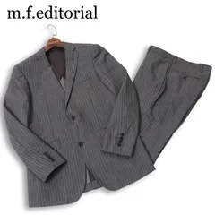m.f.editorial タカキュー 春夏 背抜き★ ストレッチ ストライプ スーツ セットアップ Sz.Y6 メンズ グレー ビジネスのサムネイル