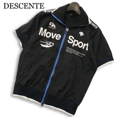 DESCENTE デサント 春夏 Move Sport★ 半袖 ブルゾン ジャケット Sz.M メンズ 黒 トレーニングのサムネイル
