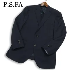 P.S.FA パーフェクトスーツファクトリー 春夏★ 背抜き テーラード ジャケット Sz.M メンズ 紺 ネイビーのサムネイル