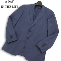 A DAY IN THE LIFE ユナイテッドアローズ 春夏 背抜き marzotto★ チェック テーラード ジャケット Sz.48 メンズ ネイビーのサムネイル