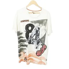 デシグアル Desigual プリント 装飾 総柄 Tシャツ 半袖 L アイボリー系のサムネイル