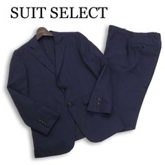 スーツセレクト ゼニア セットアップ スーツ 千鳥格子 ウール ネイビー