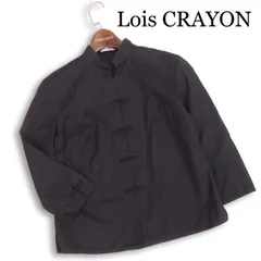 Lois CRAYON ロイスクレヨン 春夏★ 7分袖 カンフー チャイナ シャツ ジャケット 日本製 Sz.M レディース 黒のサムネイル