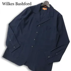Wilkes Bashford タカキュー 春夏★ シアサッカー ストライプ ジャケット 大きいサイズ Sz.LL メンズ 紺 ネイビーのサムネイル