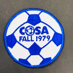 ビンテージ　ワッペン　『 COSAサッカー 1979 』　ワークシャツ　帽子　当時物　ハンドメイド　素材　古着　ビンテージ　アメリカ　ツナギ　USA　パッチ　(WAP059)のサムネイル