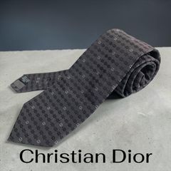 Christian Dior ネクタイ シルバー CDロゴ - メルカリ