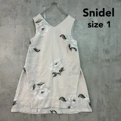 Snidel スナイデル 1 フラワープリントワンピース ワンピース 花柄ワンピース ロングワンピース マキシワンピース ミモレ丈 ノースリーブ チュニック ドレス 綺麗め フォーマル カジュアル Aライン アイボリー ★ ■◆