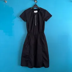 848 Maison Margiela メゾンマルジェラ　フロントジップ 半袖 ワンピース 黒 36　ドローストリングのサムネイル