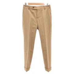 アクアスキュータム AQUASCUTUM テーパードパンツ スラックス アンクル丈 ストライプ 8 ベージュ 裾ダブル /SD ■GY74のサムネイル