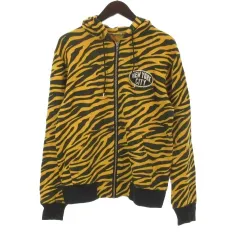 ショット SCHOTT パーカー ゼブラ柄 ジップアップ イエロー Mのサムネイル