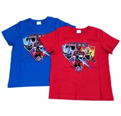 超宇宙刑事ギャバンインフィニティ　綿100％　プリント　半袖　Tシャツ　キッズ　ジュニア　子供　男の子　レッド　ブルー　TV　キャラクター　100ｃｍ　110ｃｍ　120ｃｍ　130ｃｍ　春　夏　秋　冬　服のサムネイル